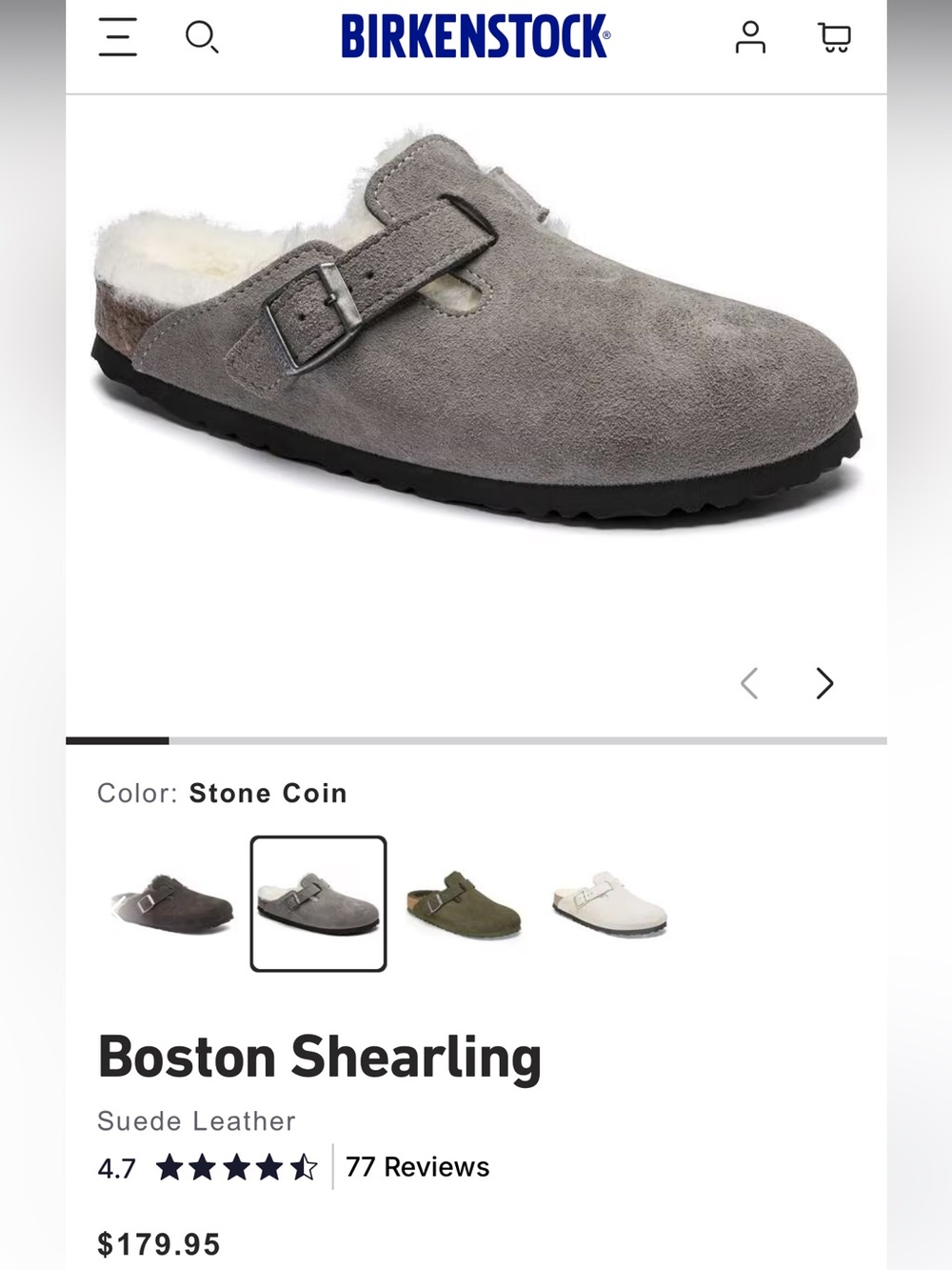 ‼️SOLD‼️Birkenstock Stone Coin Gray Boston Clogs☕️ - Picture 16 of 16